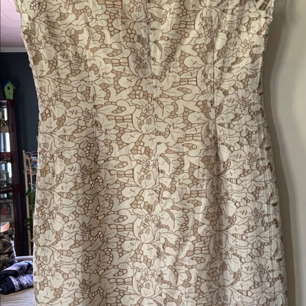 Beige lace dress